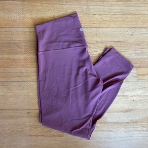NWOT lululemon align 25” legging smoky red